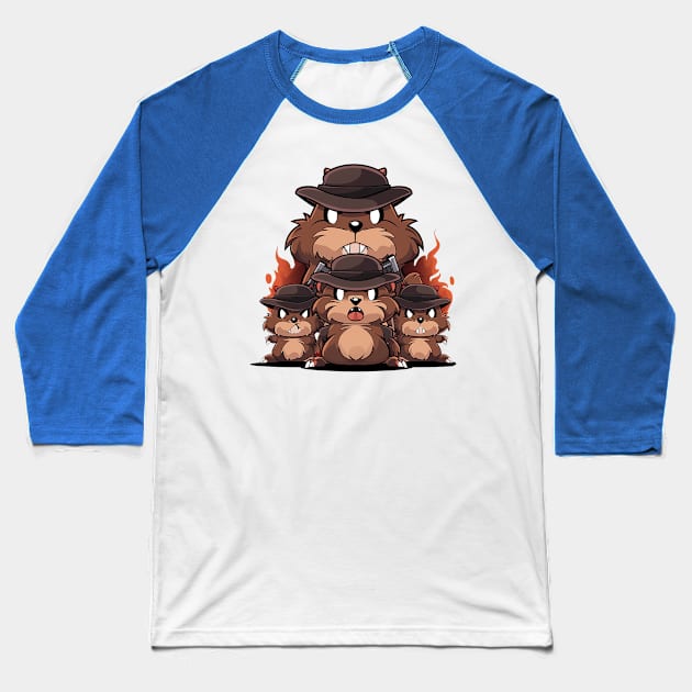 angry beavers Baseball T-Shirt by lets find pirate